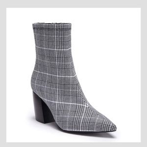 Jeffrey Campbell Sport Plaid Pointed Toe Bootie